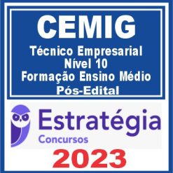 CEMIG (Técnico Empresarial - Nível 10 - Formação Ensino Médio) Pós Edital - Estratégia 2023